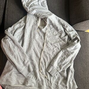 Gray Hoodie with Drawstring